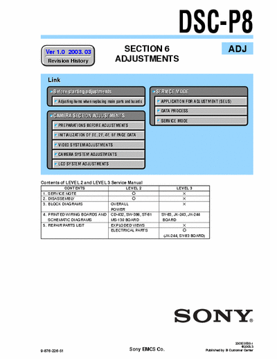 SONY DSC-P8 S.M.